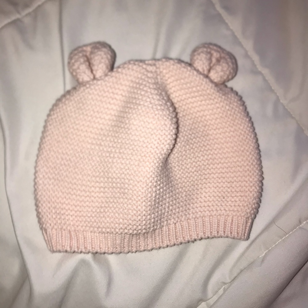 👼🏻 2 for $10 pink knit baby hat with EARS kawaii